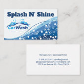 Carte De Visite Lave-auto | Bulles de savon | AutoCare (Devant / Derrière)