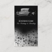 Carte De Visite Lave-auto de luxe Nettoyage automobile QR Code noi (Devant)