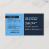 Carte De Visite Lave-auto et détail Sleek professionnel (Dos)