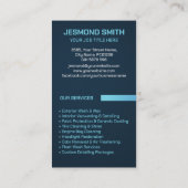 Carte De Visite Lave-auto et détail Sleek professionnel (Dos)