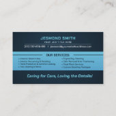 Carte De Visite Lave-auto et détail Sleek professionnel (Dos)