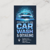 Carte De Visite Lave-auto et détail Sleek professionnel (Devant)
