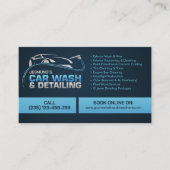 Carte De Visite Lave-auto et détail Sleek professionnel (Devant)
