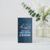 Carte De Visite Lave-auto et détail Sleek professionnel (Debout devant)