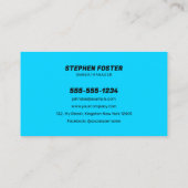 Carte De Visite Lave-auto Mobile Détail de l'eau Drop noir bleu (Dos)