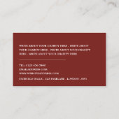 Carte De Visite Lave-auto, Organisation de bienfaisance, Organisat (Dos)