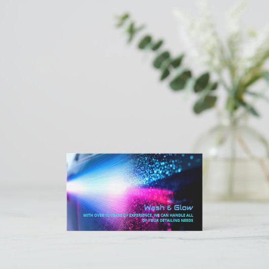 Carte De Visite Lave-auto QR (Debout devant)