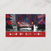 Carte De Visite Lave-auto rouge et bleu, nettoyage (Devant)