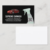 Carte De Visite Lave-auto | Services de détail automatique | Code  (Devant / Derrière)