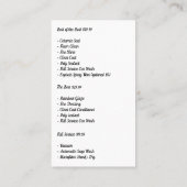 Carte De Visite Lave-auto | Véhicule rouge | Fournitures de nettoy (Dos)