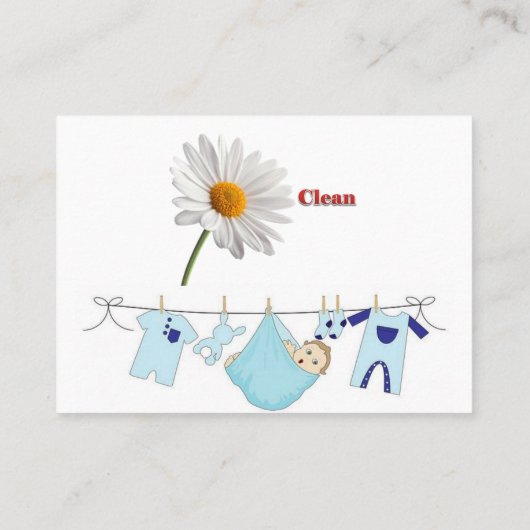 Carte de visite, Lave-linge (Dos)