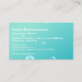 Carte De Visite Lave-linge à bulles vertes (Dos)