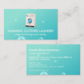 Carte De Visite Lave-linge à bulles vertes (Devant / Derrière)