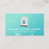 Carte De Visite Lave-linge à bulles vertes (Devant)