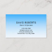 Carte De Visite Lave-linge à pression Nettoyage bleu de l'ours (Dos)