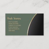 Carte De Visite Lave-linge à pression or Nettoyage vert (Dos)