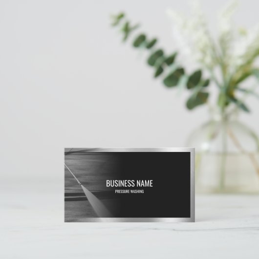 Carte De Visite Lave-linge à pression professionnelle noir (Debout devant)