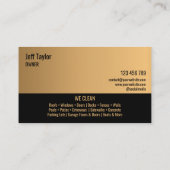 Carte De Visite Lave-linge à pression professionnelle Toit B (Dos)