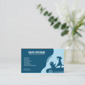 Carte De Visite Lave-linge de voiture mobile à pression bleue mode (Debout devant)