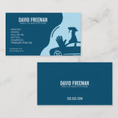 Carte De Visite Lave-linge de voiture mobile à pression bleue mode (Devant / Derrière)