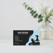 Carte De Visite Lave-linge de voiture mobile à pression noire mode (Debout devant)