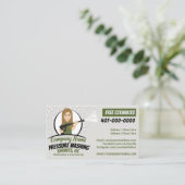 Carte De Visite Lave-linge et caricature à pression personnalisabl (Debout devant)