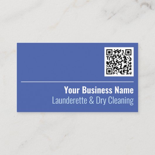 Carte De Visite Lave-linge et nettoyage à sec Code QR (Dos)