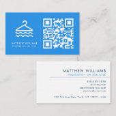 Carte De Visite Lave-linge professionnel QR Code Logo Entreprise m (Devant / Derrière)