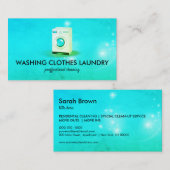 Carte De Visite Lave-linge vert Laver (Devant / Derrière)