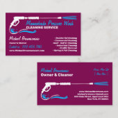 Carte De Visite Lave-pression Black Power Laver violet bordeaux (Devant / Derrière)