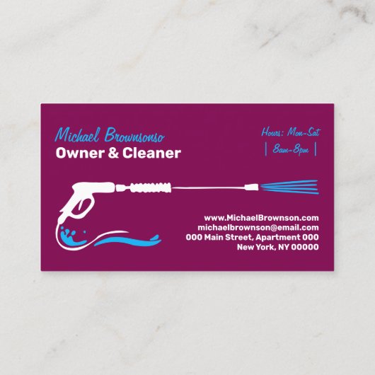 Carte De Visite Lave-pression Black Power Laver violet bordeaux (Dos)