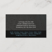 Carte De Visite Lave-pression Eau de lavage gouttes Noir (Dos)