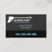 Carte De Visite Lave-pression Eau de lavage gouttes Noir (Devant)