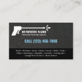 Carte De Visite Lave-pression Eau Laveuse Bleu Noir (Devant)