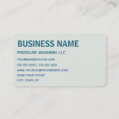 Carte De Visite Lave-pression Lave-linge de la maison de voiture (Dos)