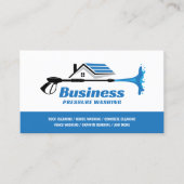 Carte De Visite Lave-pression Lave-linge Lave-linge Maison bleue N (Devant)