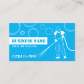 Carte De Visite Lave-pression Lave-linge Moderne Nettoyage bleu (Devant)