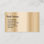 Carte De Visite Lave-pression Lave-linge Moderne Nettoyage de l'or (Dos)