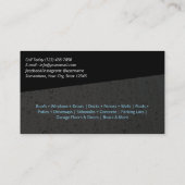 Carte De Visite Lave-pression Lave-linge moderne noir (Dos)