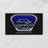 Carte De Visite Lave-pression Lave-linge Nettoyage en métal bleu (Devant)