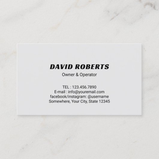 Carte De Visite Lave-pression Lave-linge Nettoyage noir (Dos)