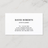 Carte De Visite Lave-pression Lave-linge Nettoyage Turquoise de la (Dos)