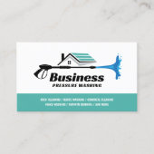 Carte De Visite Lave-pression Lave-linge Nettoyage Turquoise de la (Devant)