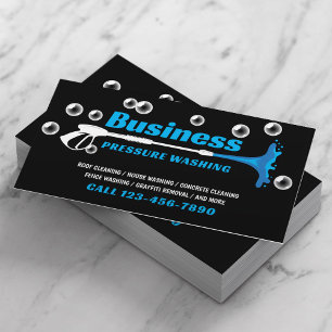 Carte De Visite Lave-pression Lave-linge noir Nettoyage de la mais