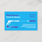 Carte De Visite Lave-pression noir Lave-linge bleu violet (Dos)