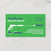 Carte De Visite Lave-pression noir Lave-linge marine vert (Dos)