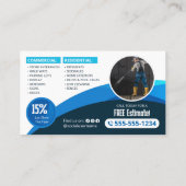 Carte De Visite Lave-vaisselle à pression bleue (Dos)