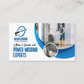 Carte De Visite Lave-vaisselle à pression bleue (Devant)