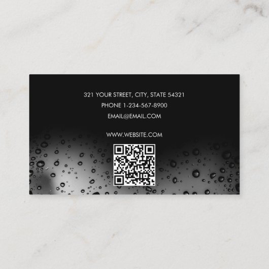 Carte De Visite Lave-voiture moderne nettoyage automobile Détail a (Dos)