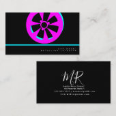 Carte De Visite Lave-voiture Neon Lave intérieur Designer Rim Logo (Devant / Derrière)